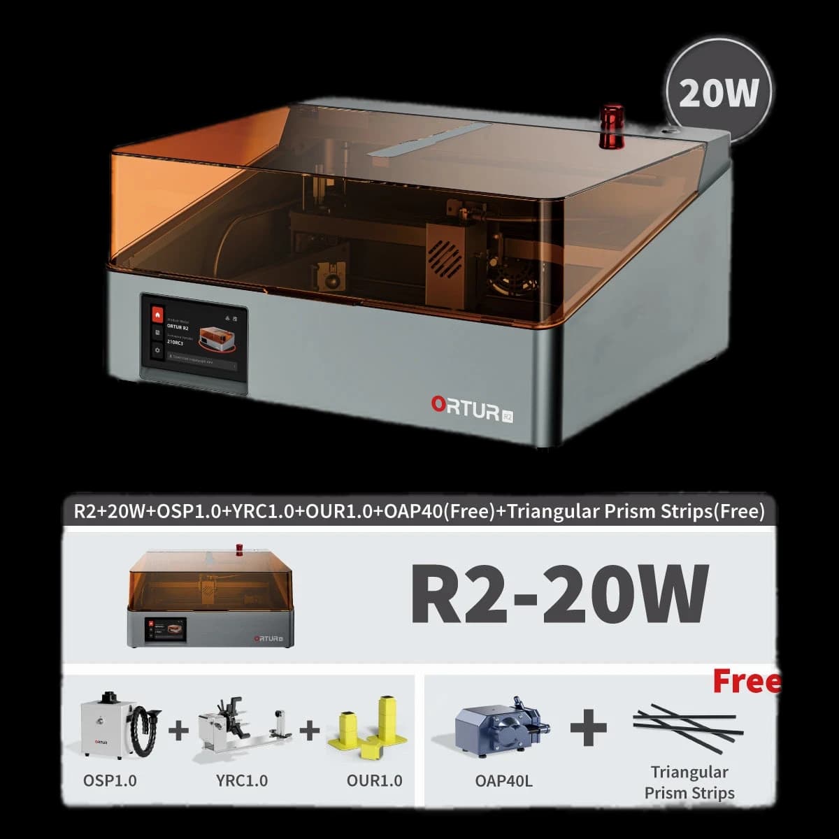 ORTUR R2 Smart Laser Engraver | As Simple as Your First Smartphone (One-Tap Control)