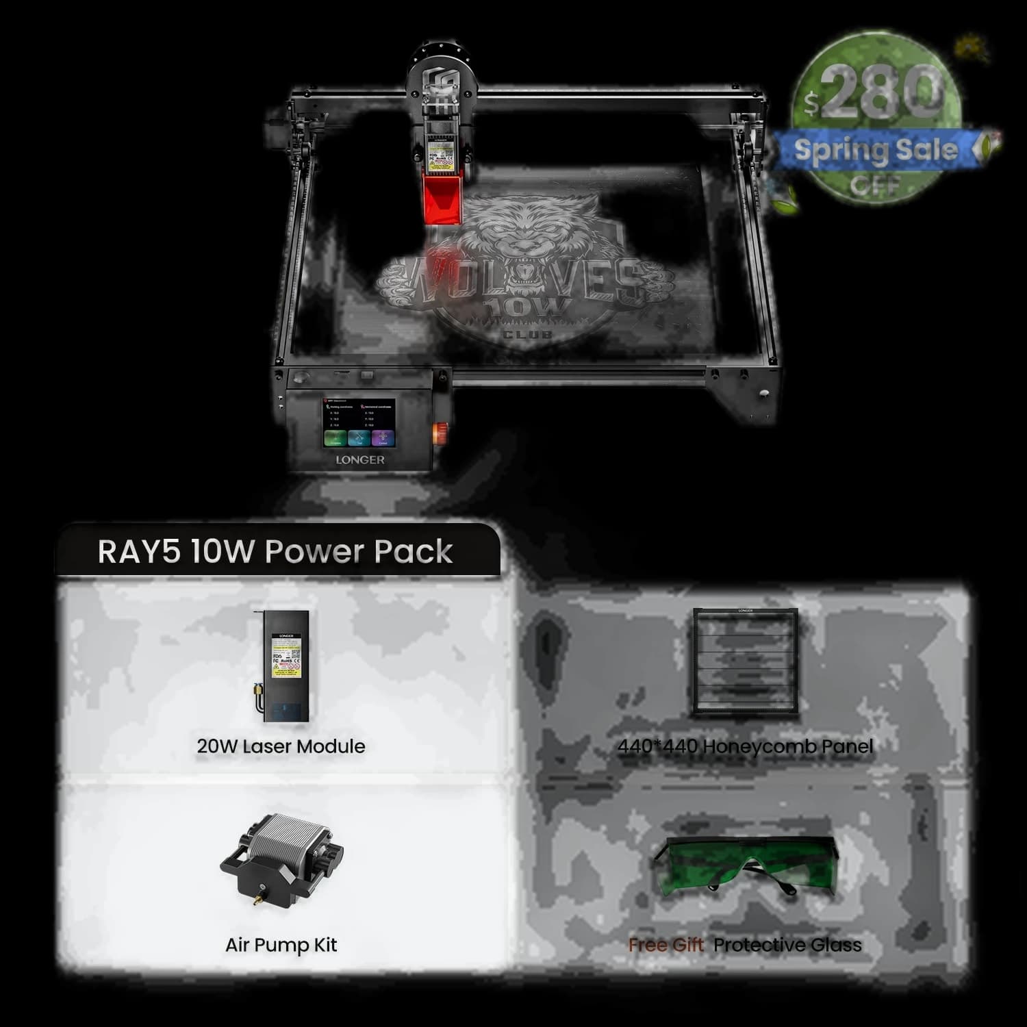 Longer Ray5 10W/20W Laser Engraver