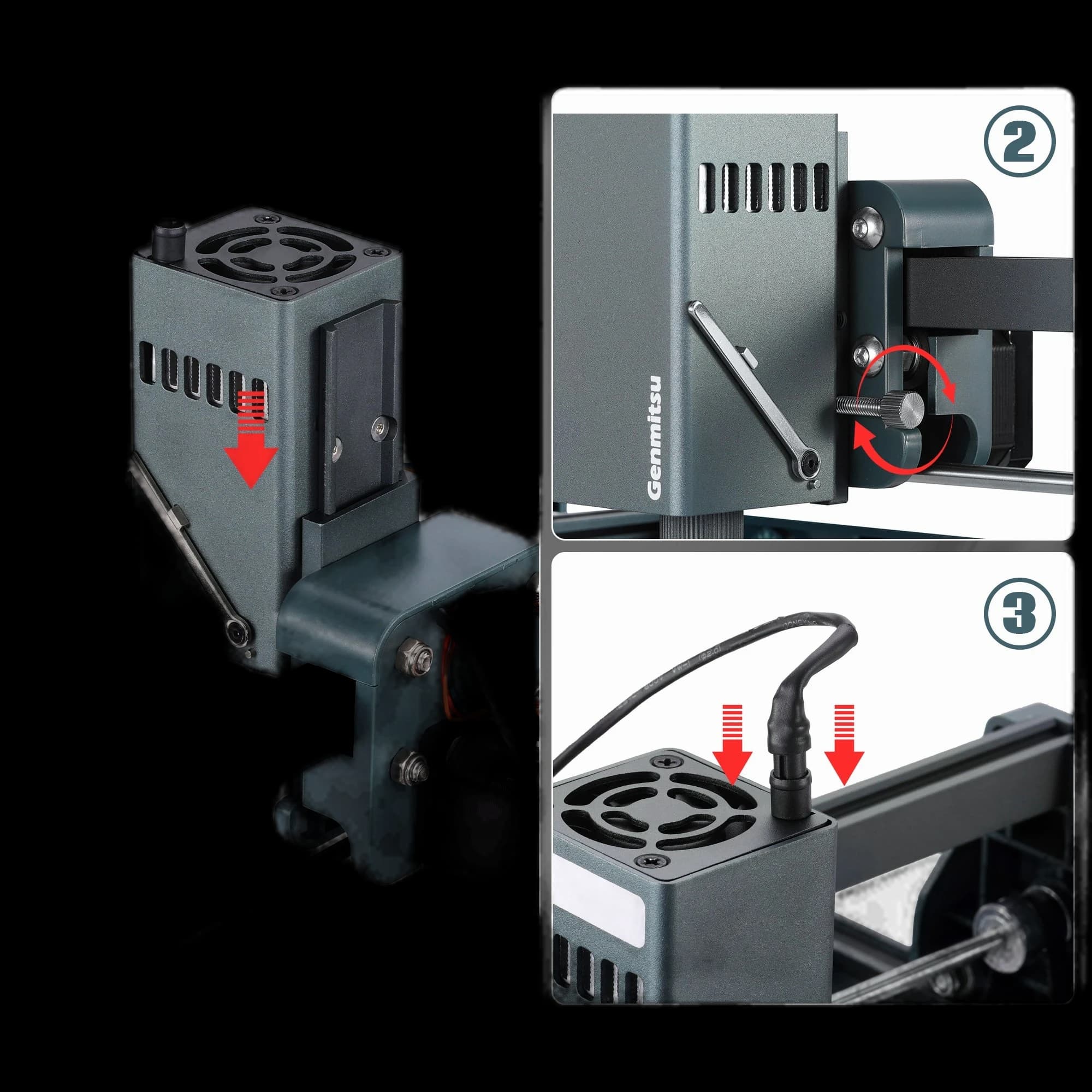 1064nm Infrared Laser Module, 1W Accessory for Kortek, Kiosk Laser Engraver Machine, with 0.01mm Engraving Accuracy, for Metal, Acrylic, Hard Plastic, DIY Projects, Class1