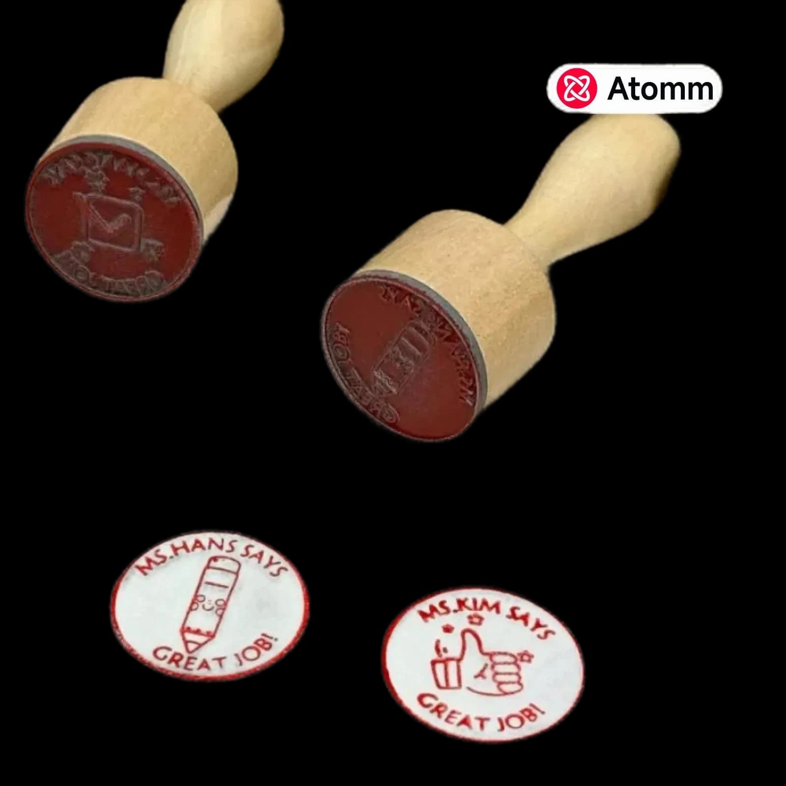 Laser Engraving Rubber Stamp Set