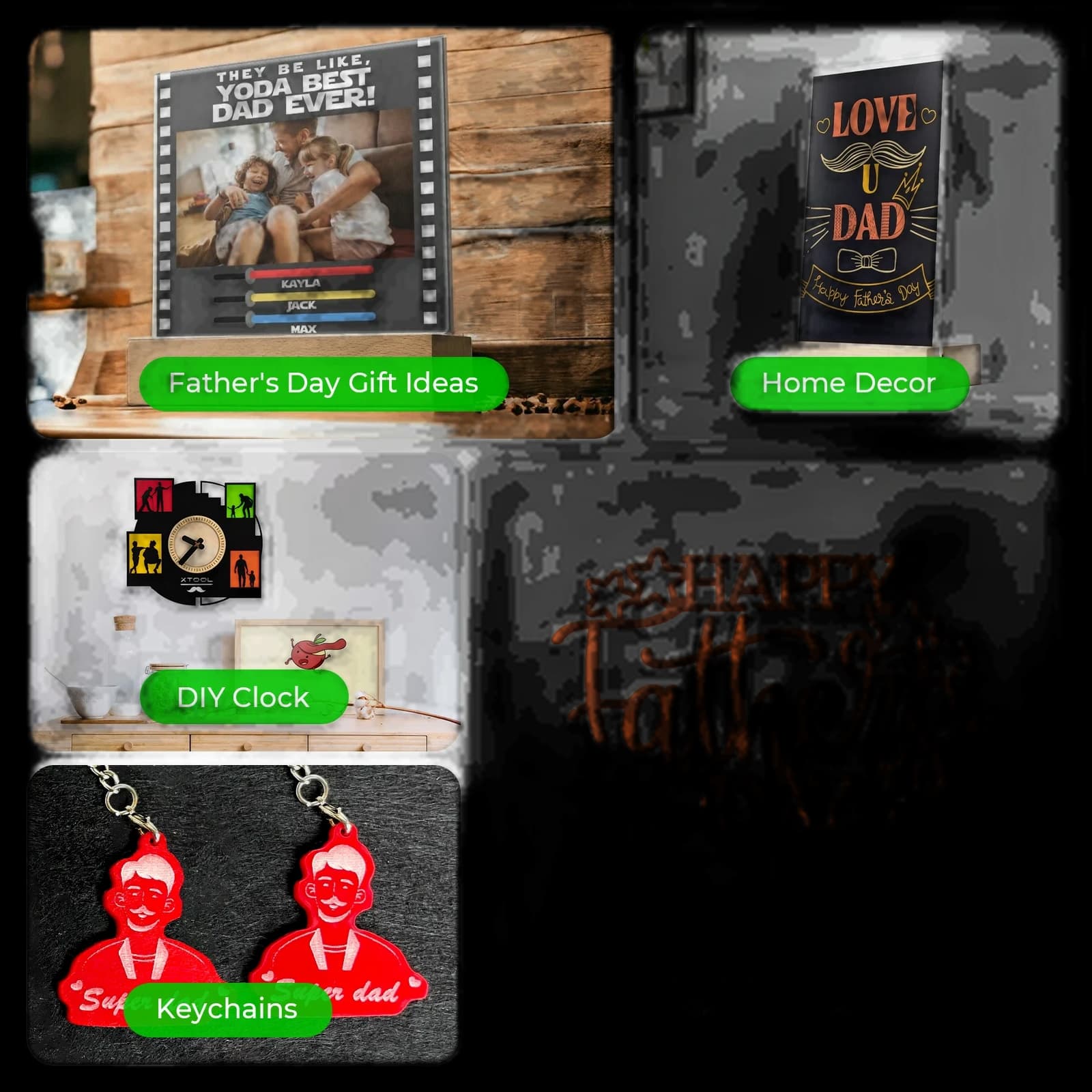 1/8" Acrylic Sheets Trial Kit for Diode Laser Cutting (10pcs)