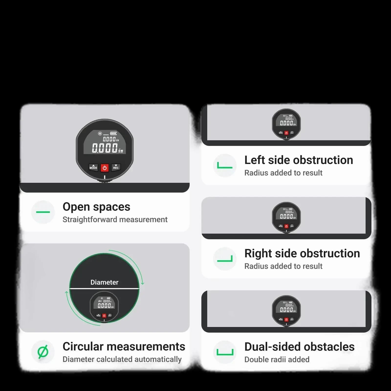 2-in-1 Rolling Tape Measure & Laser Tape Measure with Digital Readout
