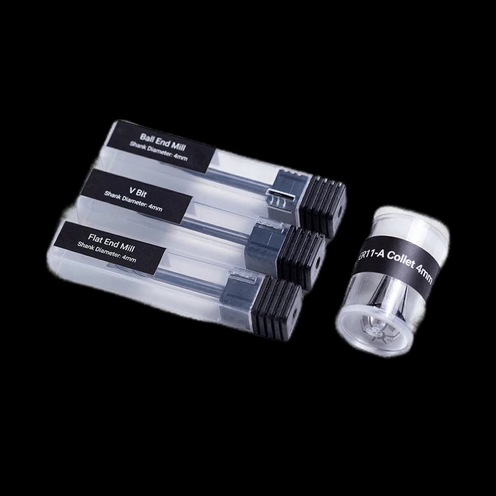 CNC Bits - 4mm Shank (3 Bits, with Spindle collet)