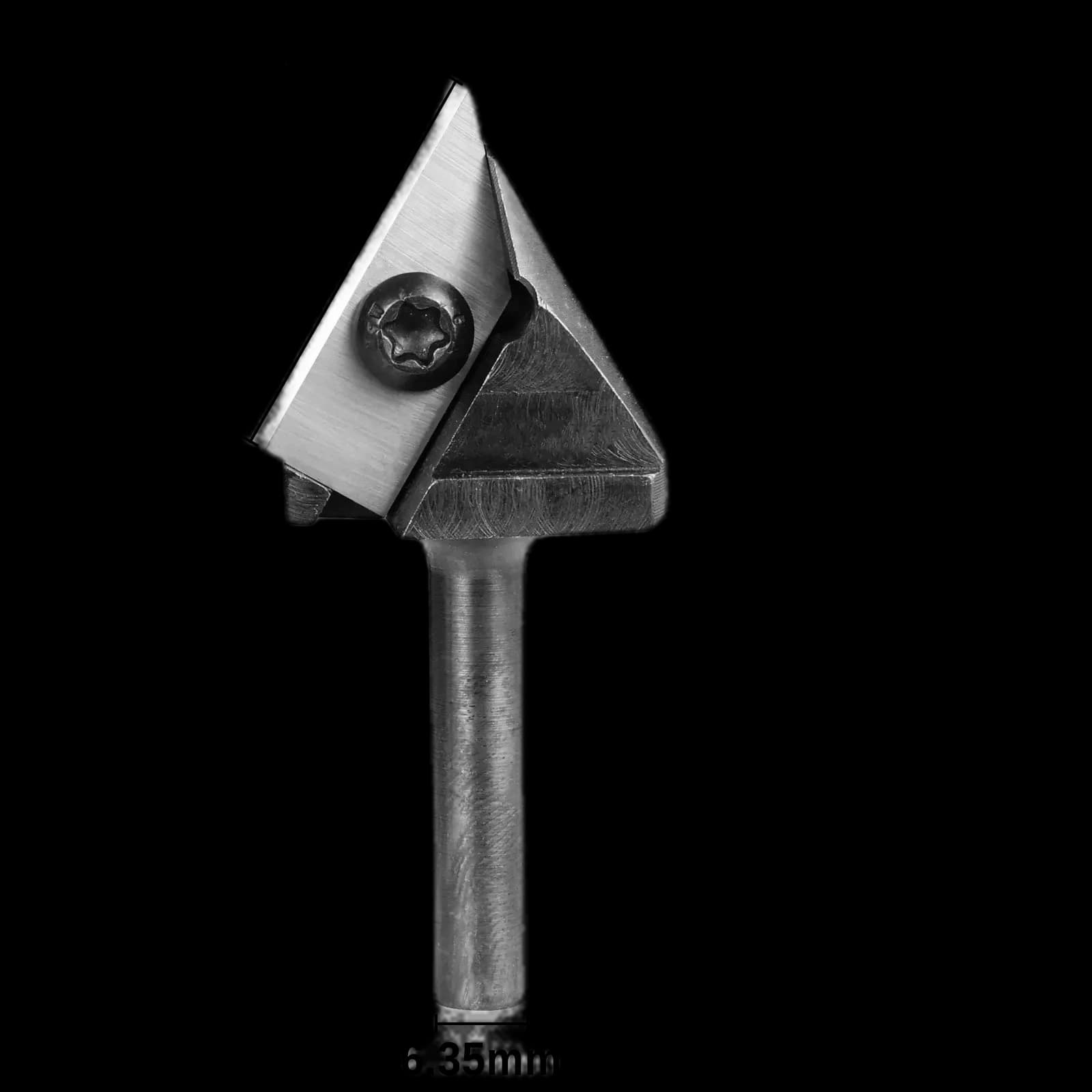 VRBC01A, 1/4" Shank,60 Degree V Groove Router Bit, 1" Cutting Diameter, Carbide Insert, For Woodworking Carving