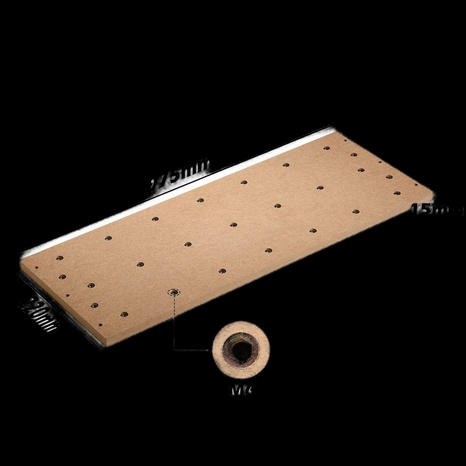 2040, 2080 Threaded Inserts MDF Spoilboard for 4040 Reno CNC Router XY Axis Extension Kit